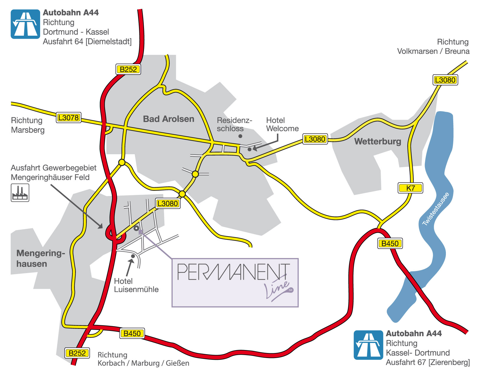 Fachinstitut-Permanentline-Bad-Arolsen-Ortskarte